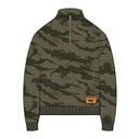 Tiger Splatter Quarter Zip Sweatshirt